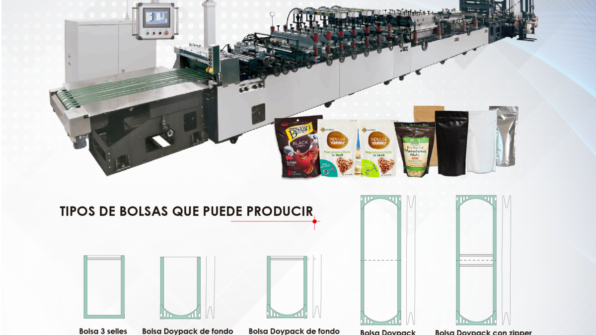 Máquina automática combinada para la fabricación de bolsas MTEC-CT-600TSZ
