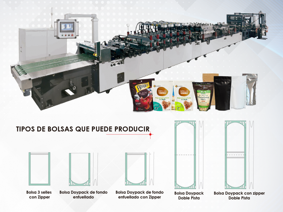 Máquina automática combinada para la fabricación de bolsas MTEC-CT-600TSZ